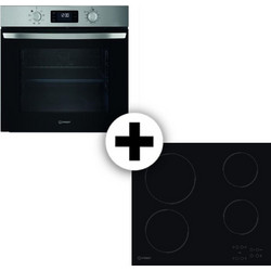 Indesit Φούρνος Ηλεκτρικός Άνω Πάγκου 70lt 59.5cm IO255HSX με Κεραμικές Εστίες AAR160C