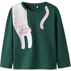 Name It Cat Παιδικό T-Shirt Μακρυμάνικο Πράσινο 13234705