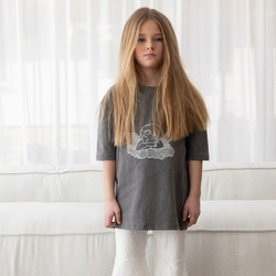 Alice Παιδικό T-Shirt Κοντομάνικο Ανθρακί S24-A14061