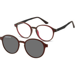 Sunoptic TRC-190B Ανδρικός Σκελετός Γυαλιών Οράσεως με Clip-On Κοκάλινος Μαύρος
