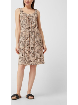 Pink Label Mini Καλοκαιρινό Καθημερινό Φόρεμα Μεταξωτό Μπεζ B229