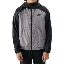 4F Παιδικό Μπουφάν Χειμωνιάτικο Softshell Αδιάβροχο Γκρι Μαύρο 4FJWSS25TJACM185-25S