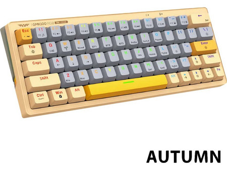 Armaggeddon GMK-100 Ασύρματο Μηχανικό Gaming Πληκτρολόγιο 60% RGB Autumn