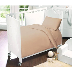 MayHome Σετ Βρεφικά Σεντόνια Κούνιας Βαμβακερά 120x160 Ecru 3τμχ