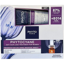 Phyto Phytocyane Women Σετ Σαμπουάν 100ml & Αμπούλες 12x5ml κατά της Τριχόπτωσης 2τμχ