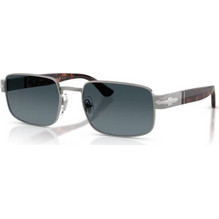 Persol PO1022S 513/S3 Ανδρικά Γυαλιά Ηλίου Τετράγωνα Κοκάλινα Ασημί με Μαύρο Φακό