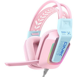 Onikuma X13 Gaming Headset Over Ear Pink