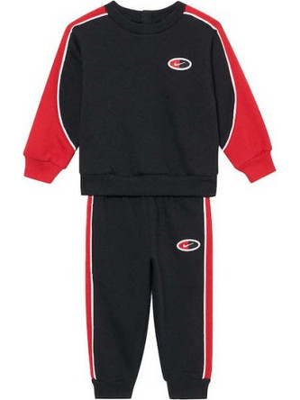 Nike Παιδικό Σετ Φόρμας Μαύρο Κόκκινο 86N293-023