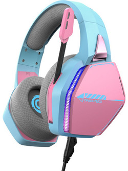 Oniverse Nebula Gaming Headset Over Ear Pink Light Blue