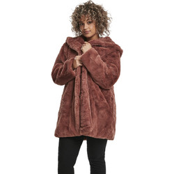 Urban Classics Γυναικεία Γούνα με Κουκούλα Καφέ TB2375-01472
