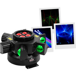 Mac Mah MEGA UFO LZR Φωτορυθμικό Προβολέας Beam LED DMX με Ρομποτική Κεφαλή RGBW
