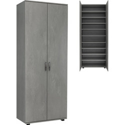 Megapap Παπουτσοθήκη Ξύλινη Γκρι M76xΠ36xΥ187cm GP028-0116,4