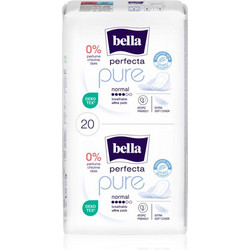 Bella Perfecta Pure Normal Σερβιέτες με Φτερά για Κανονική Ροή 4 Σταγόνες 20τμχ