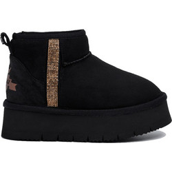 Replay Παιδικά Μποτάκια Μαύρα Suede με Γούνα JF250002T-003