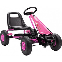 AIYAPLAY Ποδοκίνητο Μονοθέσιο Παιδικό Go Cart με Πετάλια Ροζ 370-448V00PK