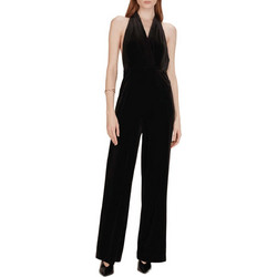 Grace & mila Γυναικεία Ολόσωμη Φόρμα Βελουτέ Μαύρη FW2524003-NOIR