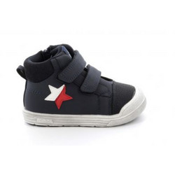 Bubble Kids Παιδικά Μποτάκια Navy Μπλε με Σκρατς C1141.N