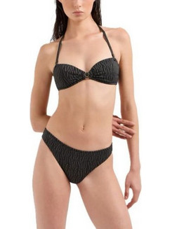 Emporio Armani Bikini Set Strapless Μαύρο EW000588AF12205