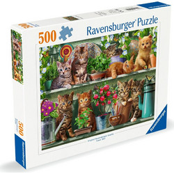 Puzzle Ravensburger Cats On The Shelf 500 Κομμάτια