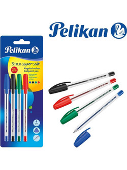 Pelikan Stick Super Soft Σετ Στυλό Διαρκείας Πολύχρωμο 4τμχ 1022.014