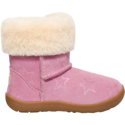 UGG Παιδικά Μποτάκια Ροζ Suede με Φερμουάρ & Γούνα 1157633T-DDP