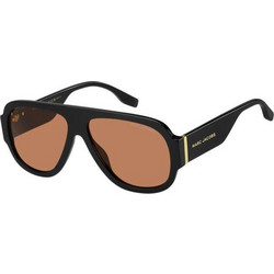 Marc Jacobs MJ843/S 8LZW7 Γυναικεία Γυαλιά Ηλίου Μάσκα Κοκάλινα Μαύρα με Καφέ Φακό