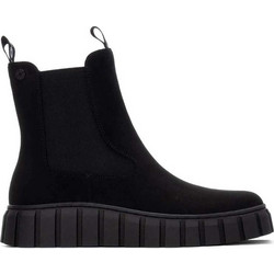 Refresh Γυναικεία Μποτάκια Chelsea Πλατφόρμα Suede Μαύρα 173088