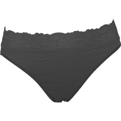 Hanro Γυναικείο Slip με Δαντέλα Μαύρο 071929-199