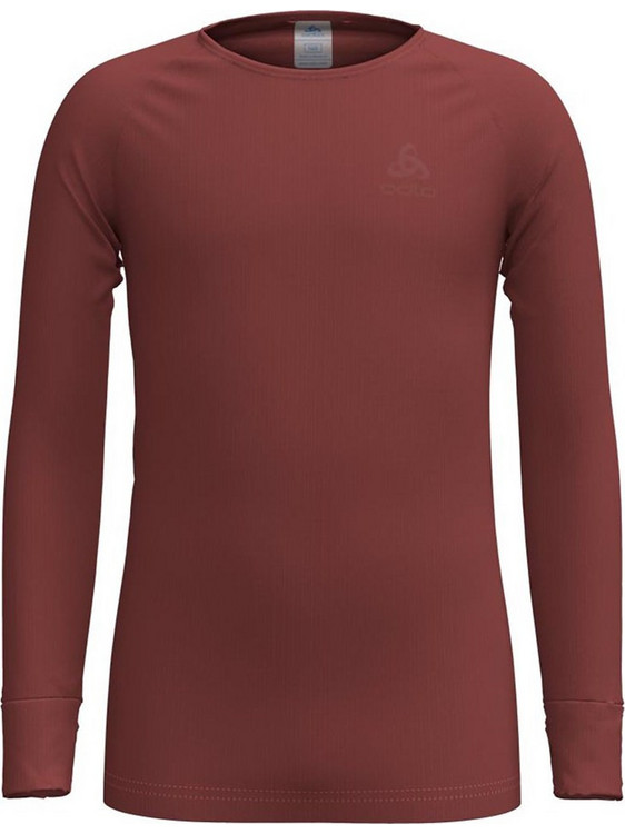 Odlo Crew Neck Active Warm Eco Ισοθερμική Παιδική Μπλούζα Μακρυμάνικη Μπορντό 159229-30867