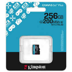 Kingston Canvas Go Plus Gen4 microSDXC 256GB Class 10 U3 V30 UHS-I A2 200MB/s