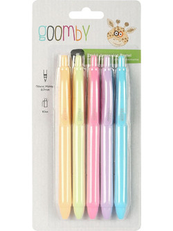 Goomby Pastel Σετ Στυλό Διαρκείας 0.7mm 5τμχ GB30236