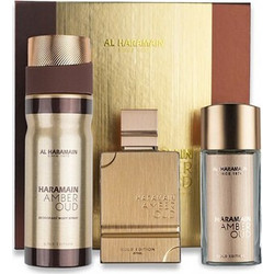 Al Haramain Amber Oud Gold Edition Extreme Extrait de Parfum 75ml + 30ml + Body Mist 250ml