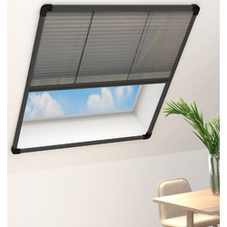 vidaXL Πλισέ Σίτα Παραθύρου Fiberglass 80x160cm 148668
