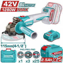 Total TAGLI4128112E Γωνιακός Τροχός 115mm 2x2.5Ah