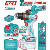 Total TIDLI429982E TIDLI429982E Κρουστικό Δραπανοκατσάβιδο Μπαταρίας Brushless 42V 2x2Ah