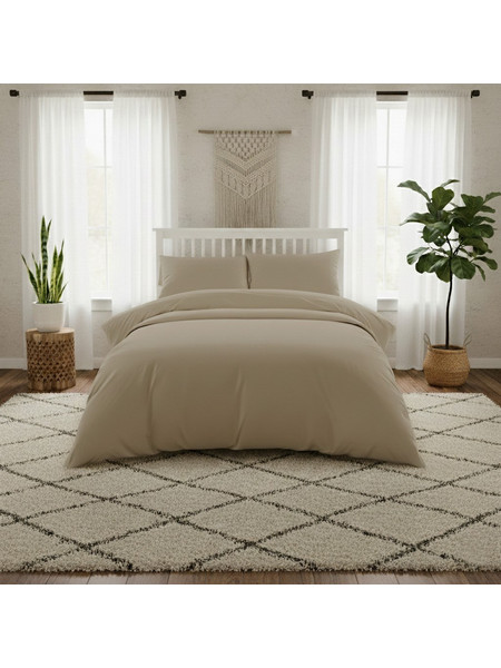 Melinen Σεντόνι Υπέρδιπλο Βαμβακοσατέν 240x270 Lavish Satin Beige
