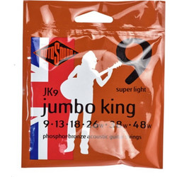 Rotosound JK9 Jumbo King Σετ 6 Χορδές Ακουστικής Κιθάρας Phosphor Bronze 9-48" Extra Light Tension