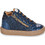 GBB Παιδικά Μποτάκια Navy Μπλε Suede με Φερμουάρ & Σκρατς AM329-42