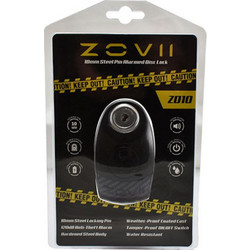 ZOVII ZD10 Κλειδαριά Δισκόφρενου Μηχανής 10mm με Συναγερμό Μαύρη