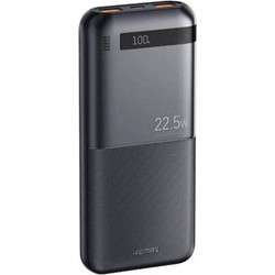 Remax Piloteer Series Power Bank 10000mAh 22.5W με 2 Θύρες USB-A & Θύρα USB-C Power Delivery Black