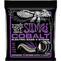 Ernie Ball Power Slinky 2738 Σετ 5 Χορδές Ηλεκτρικού Μπάσου Cobalt 50-135"