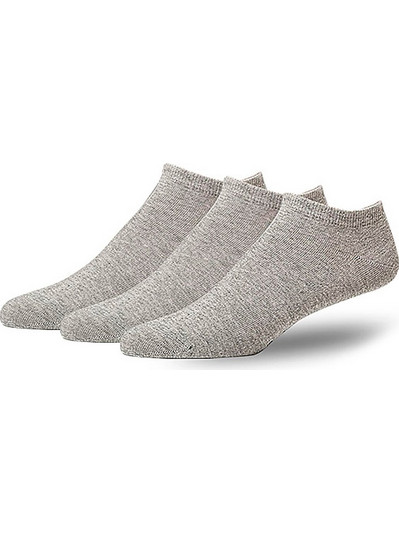 X-Code Βαμβακερές Ανδρικές Κάλτσες Κοντές Γκρι 3Pack 04584