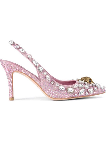 Kurt Geiger Belgravia Γόβες Slingback με Τακούνι Στιλέτο με Στρας Ροζ 5385853609-53