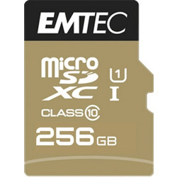 Emtec Elite Gold microSDXC 256GB Class 10 U1 UHS-I + Adapter