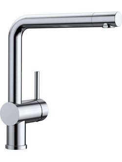 Blanco Linus 142-514019 Μπαταρία Κουζίνας Πάγκου Διπλής Παροχής Ανάμεικτη Inox