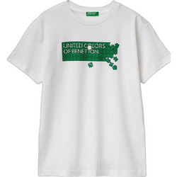 Benetton Παιδικό T-Shirt Κοντομάνικο Λευκό 3I1XC10S4-101