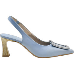 Hispanitas Γόβες Slingback Δερμάτινες με Λεπτό Χαμηλό Τακούνι Γαλάζιες HV264850-C012