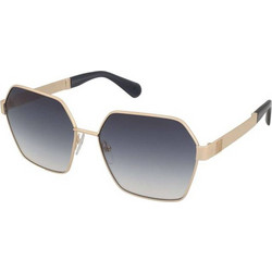 Max & Co MO0141 32W Γυναικεία Γυαλιά Ηλίου Τετράγωνα Μεταλλικά Χρυσά με Μαύρο Φακό