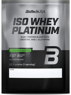 Biotech USA ISO Whey Platinum Pistachio Πρωτεΐνη Ορού Γάλακτος Γράμμωσης Χωρίς Γλουτένη 22.5gr