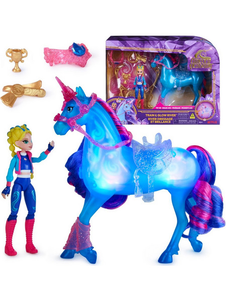 Spin Master Unicorn Academy Train & Glow River